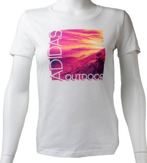 Adidas Koszulka damska ADI Landscape Tee biała r. XS 1