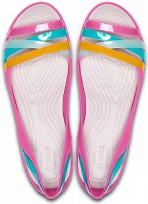 Crocs Sandały damskie Isabella Huarache 2 Flat różowe r. 39/40 (204912-6NU) 3