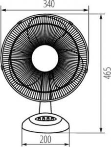 Wentylator Kanlux  Wentylator biurkowy Veneto-30GR 40W szary 30cm (23812) 2