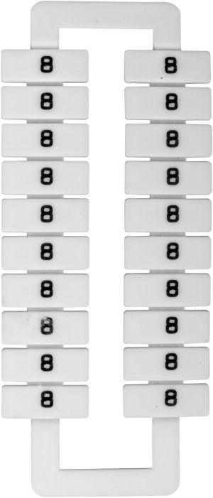EM Group Oznacznik do złączek szynowych 2,5-70mm2 /8/ biały (43192) 1