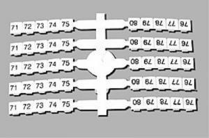 Eti-Polam Oznacznik elastyczny do złączek szynowych EO3 /L1, L2, L3, N, PE/ 40x5szt. (003901816) 1