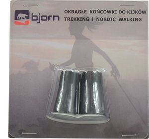 Bjorn Końcówki do kijów trekkingowych okrągłe 1173 czarne 2 szt. (K2977) 2