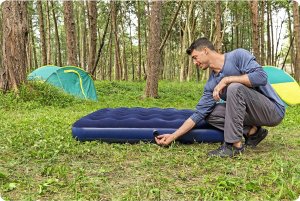 Bestway Materac welurowy Queen 203x152x22cm granatowy (67003-6232) 2