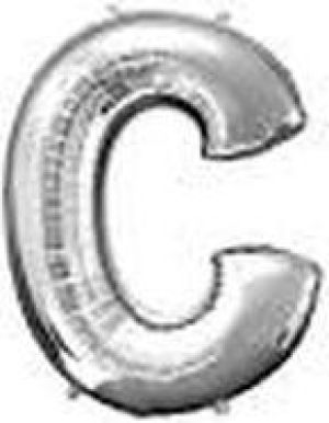 Dekoracje Balon Litera "C" 81cm srebrny (MZAB0046) 1