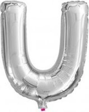 Dekoracje Balon Litera "U" 40cm srebrny (MZAB0145) 1