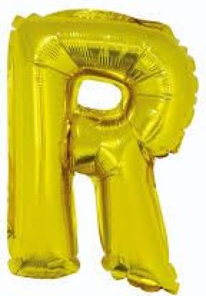 GoDan Balon foliowy "litera R" - złota 35cm (FG-L35ZR) 1