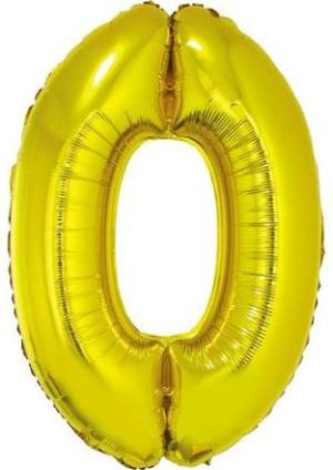 GoDan Balon foliowy cyfra "0" złota, 85cm 2