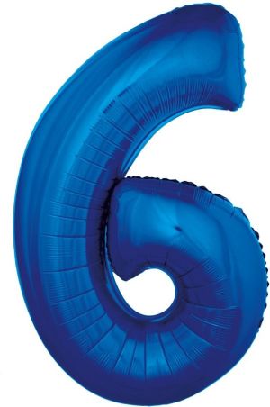 GoDan Balon foliowy "6" niebieski 85cm (FG-C85N6) 1