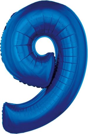 GoDan Balon foliowy "9" niebieski 85cm 1