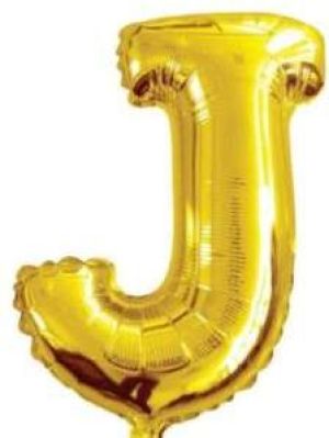 GoDan Balon foliowy "litera J" - złota 35cm (FG-L35ZJ) 1