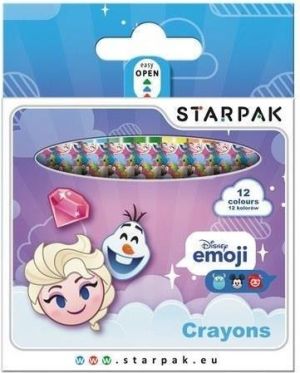 Starpak Kredki woskowe Emoji Frozen 12 kolorów 1