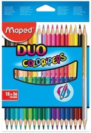 Maped Kredki Colorpeps Duo dwustronne 18=36 kolorów (829601) 1