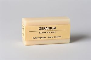 Savon du Midi Mydło w kostce Geranium z masłem shea 100g 1