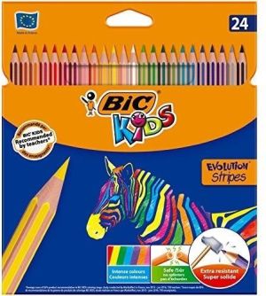 Bic Kredki Eco Evolution Stripes 18+6 kolorów (950525) 1