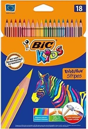 Bic Kredki Eco Evolution Stripes 14+4 kolory (950524) 1