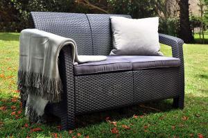 Keter Allibert Zestaw mebli ogrodowych CORFU SET - grafitowy 2