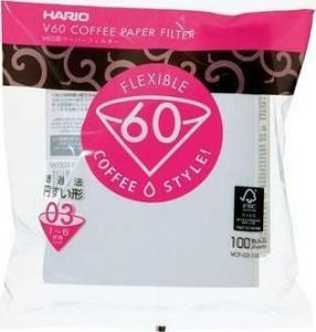 Hario Filtry papierowe Hario do dripa V60-03 100 sztuk 1