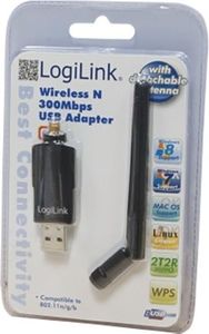 Karta sieciowa LogiLink Adapter USB 2.0 WLAN 300 Mbps z anteną-WL0150A 3