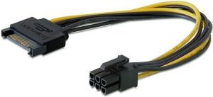 Savio SATA 15-pin - PCIe 6-pin, 0.18m, Żółty (SAVIO AK-20) 1