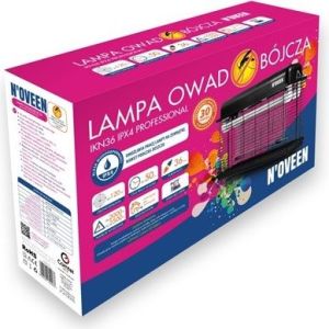 Noveen Lampa owadobójcza IKN36 IPX4 czarna 2