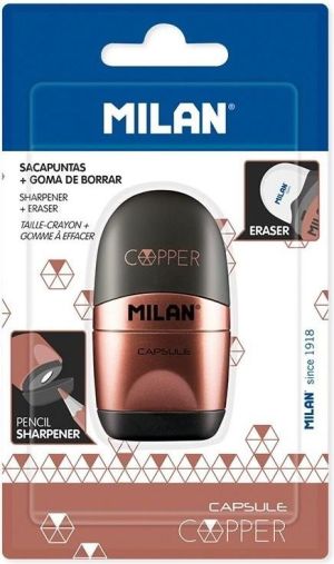 Milan Temperówko-gumka Capsule Cooper blister MILAN 1