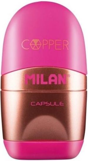 Milan Temperówko-gumka róż Capsule Cooper blister MILAN 1