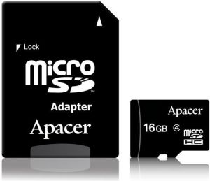 Karta Apacer MicroSDHC 16 GB Class 4  (AP16GMCSH4-R) 1