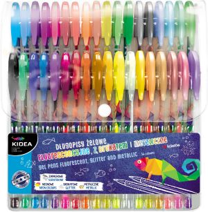 Derform Długopisy żelowe 36 kolory KIDEA 1