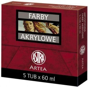 Astra Farby akrylowe 60 ml srebrne 5 szt. (ASTT1135) 1