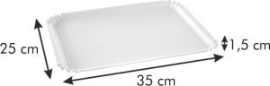 Tescoma Taca papierowa DELÍCIA 35x25 cm, biała, 3 szt. 2