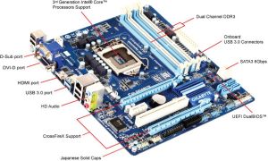 Płyta główna Gigabyte GA-Z77M-D3H, Z77, DualDDR3-1600, 2xSATA3, RAID, HDMI, DVI, GBLAN, mATX (GA-Z77M-D3H) 5