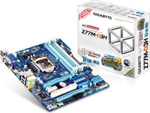 Płyta główna Gigabyte GA-Z77M-D3H, Z77, DualDDR3-1600, 2xSATA3, RAID, HDMI, DVI, GBLAN, mATX (GA-Z77M-D3H) 1