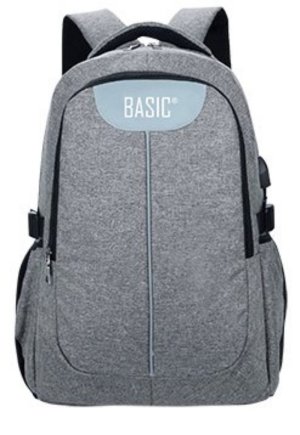 Beniamin Plecak młodzieżowy z USB - Basic szary 2