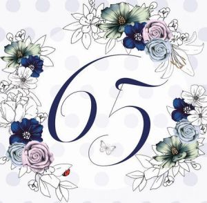Clear Creation Karnet Swarovski kwadrat Urodziny 65 kwiaty 1
