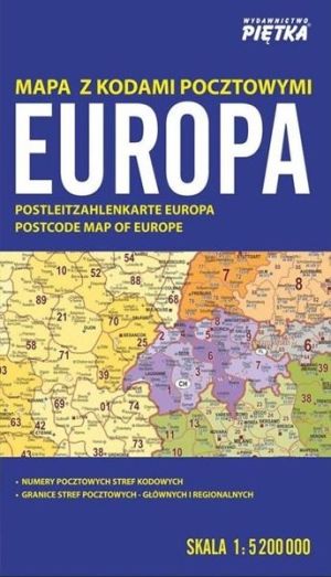 Europa Mapa z kodami pocztowymi 1:5 200 000 1