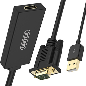 Adapter AV Unitek D-Sub (VGA) - HDMI + USB-A czarny (Y-8711) 2