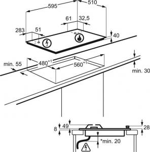 Płyta grzewcza Electrolux EGS6436WW 7