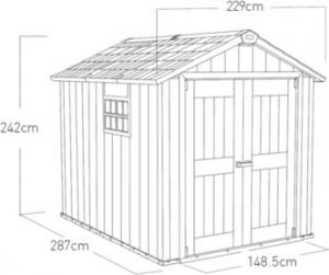 Keter Domek narzędziowy Curver Keter OAKLAND 759 szarobrązowy - antracyt 3