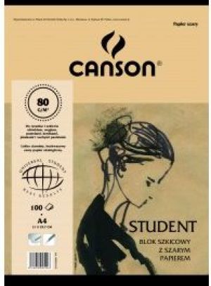 Blok Szkicowy A4 Z Szarym Papierem Student Canson (CAN-400050163) - 47936 1