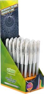 Amex Długopis żelowy Cricco deco pen biały 0,7mm 24szt.displ. 1