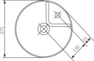Umywalka Cersanit Crea 37,5cm (K114-002) 4