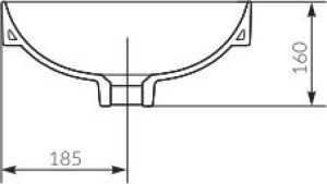 Umywalka Cersanit Crea 37,5cm (K114-002) 6