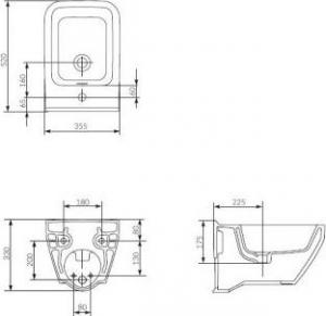 Bidet Cersanit Crea wiszący (K114-010) 2