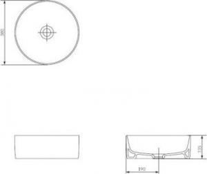 Umywalka Cersanit Crea 38cm (K114-020-ECO) 2