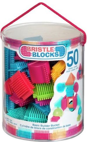 Hcm Bristle Block 50 Piece Basic Builder Bucket (68073) 1