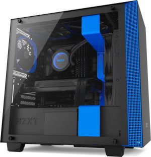 Obudowa Nzxt H400 Black/Blue Window - microATX (CA-H400B-BL) 1