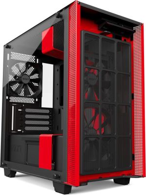 Obudowa Nzxt H400, okno, czarno czerwony (CA-H400B-BR) 4