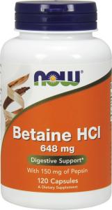 NOW Foods Betaina HCL 120 kaps. 1