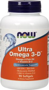 NOW Foods Ultra Omega-3 z D-3 90 kaps. 1