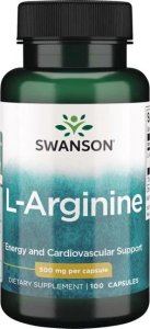 Swanson Swanson L-Arginina 500mg 100 kaps. 1